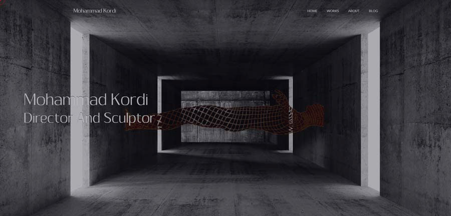 Mohammad Kordi website design project by Dinovate Studio